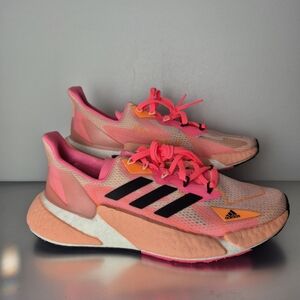 ADIDAS X9000L4 Ultraboots Running.  Pink/Oranges, Size W 7.5. Used. No Box.